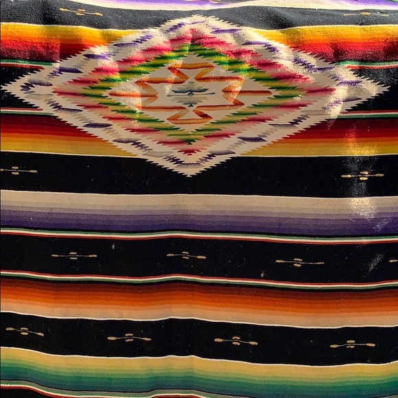 Vintage Mexican Saltillo Serape - Picture 2 of 3